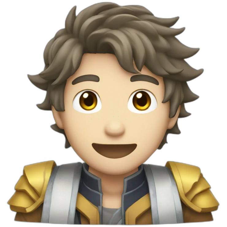UN personaje de anime riendose emoji
