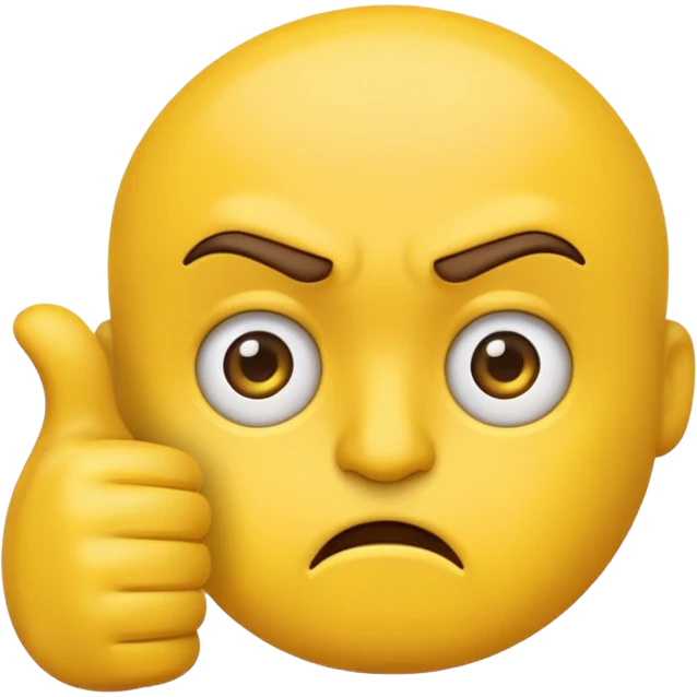 Mad emoji with thumbs down emoji