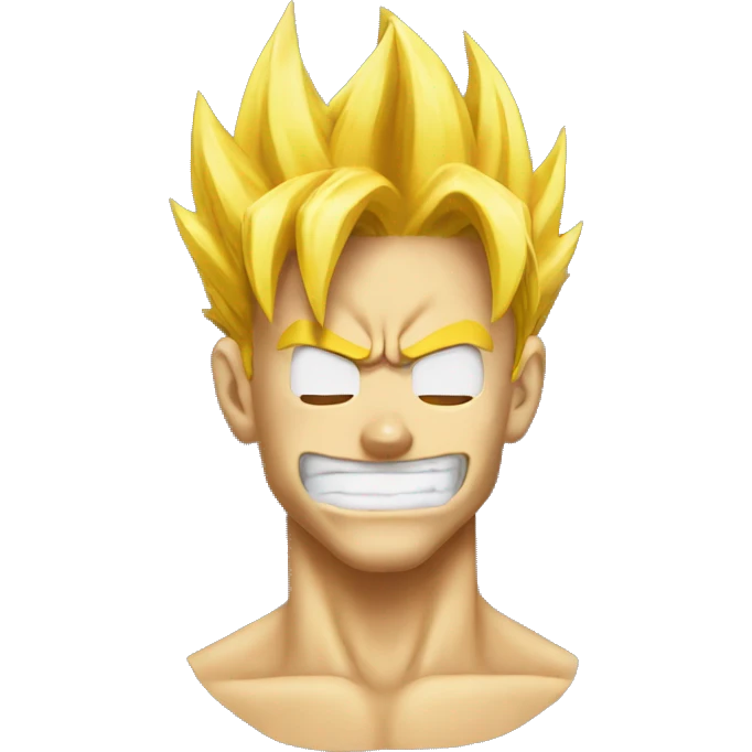 Goku yellow hair skull emoji emoji