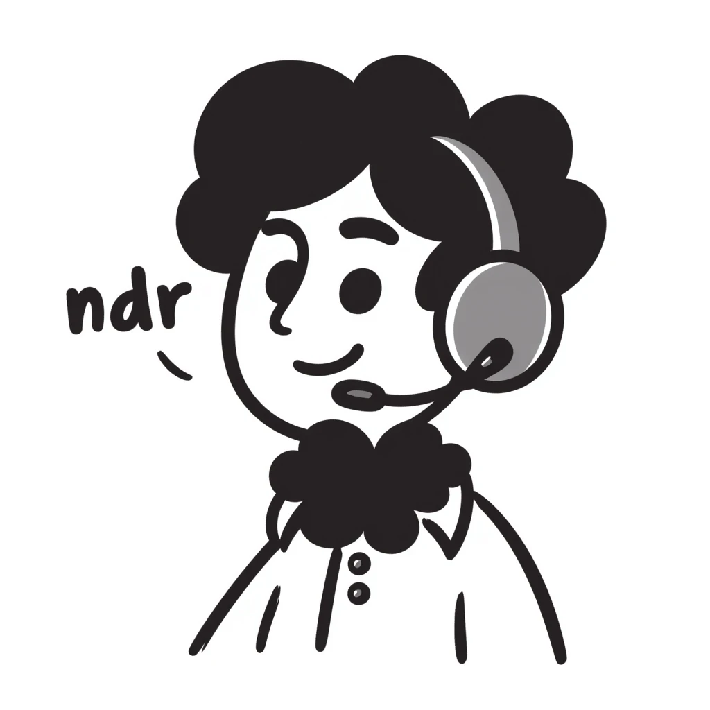 a person with black hair, brown eyes, and a black beard wearing a gaming headset saying "mdr" emoji