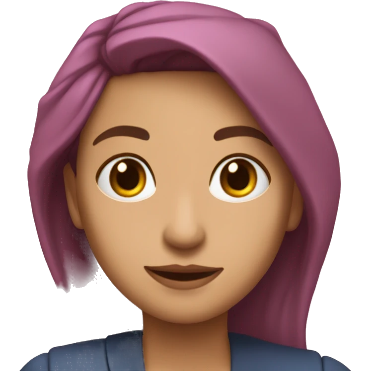 Una persona con una rosa el la boca emoji