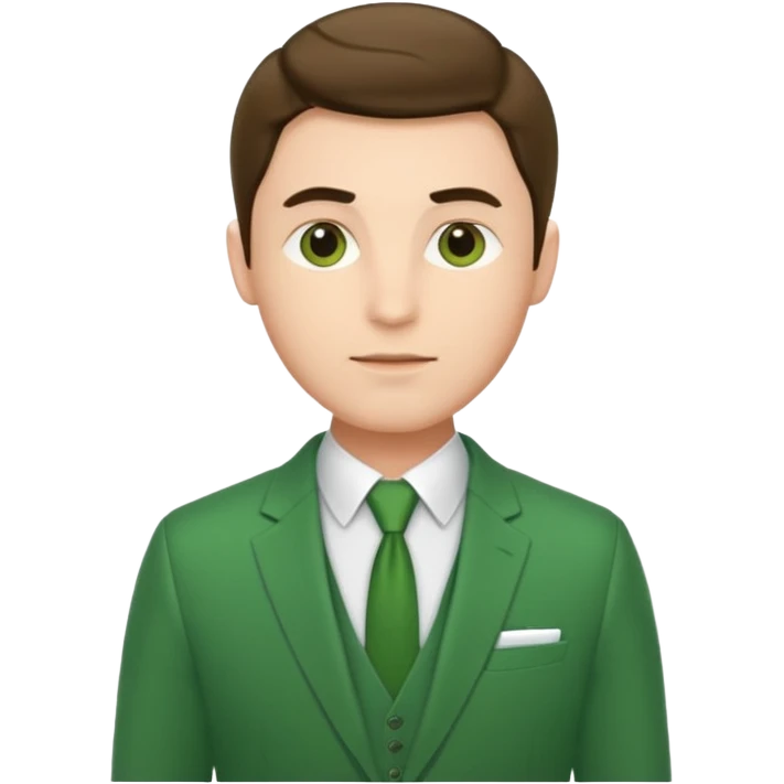 man wearing green suit  emoji