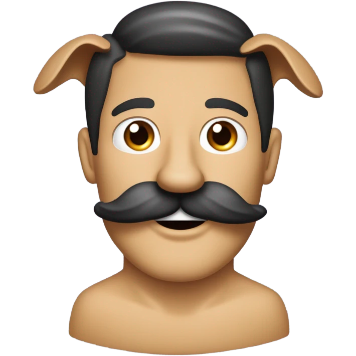 hombre rubio de ojos claros y bigote rubio con un perro salchicha arquelin neg emoji