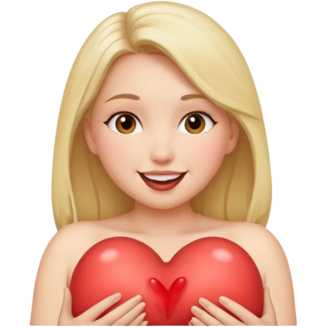 girl big big boobs naked kiss  emoji