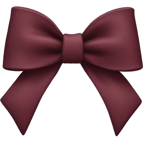 maroon bow emoji