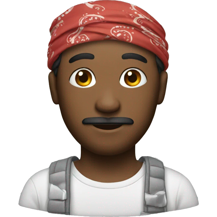 A man with a bandana emoji