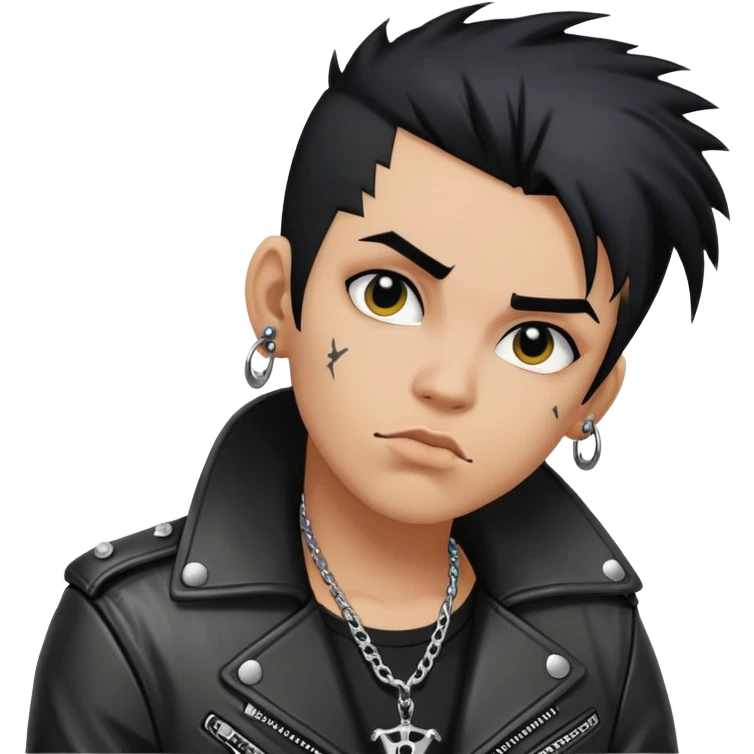 Punk black person emoji