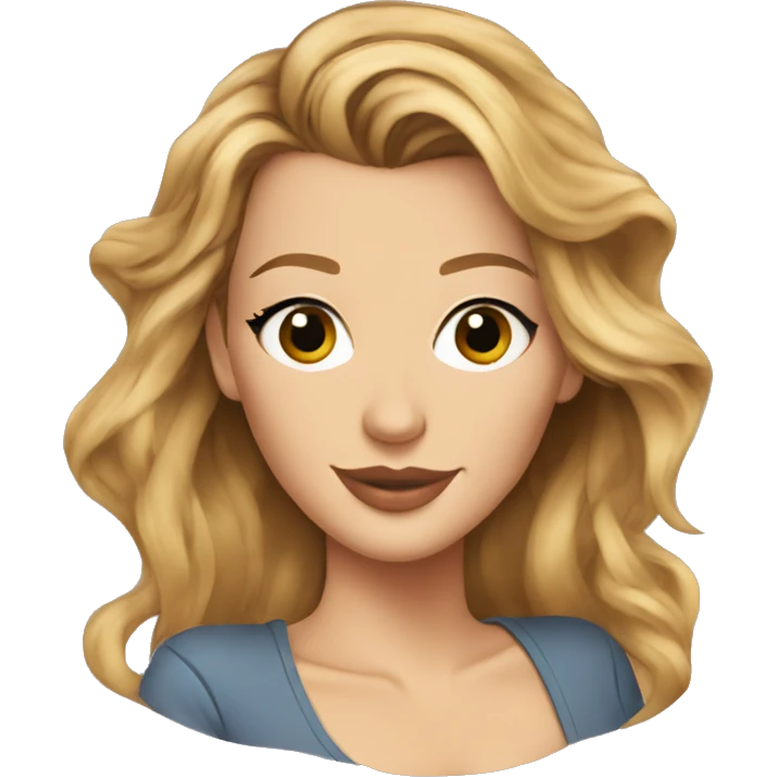 blake lively cartoon wearing tee emoji