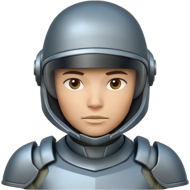 futuristic armored soldier human portrait, head and shoulders only, diverse facial features, different skin tones, different face shapes, unique helmet visor variations, sci-fi armor details, 3D cartoon, mobile game icon style, clean background, no text, no watermark

 emoji