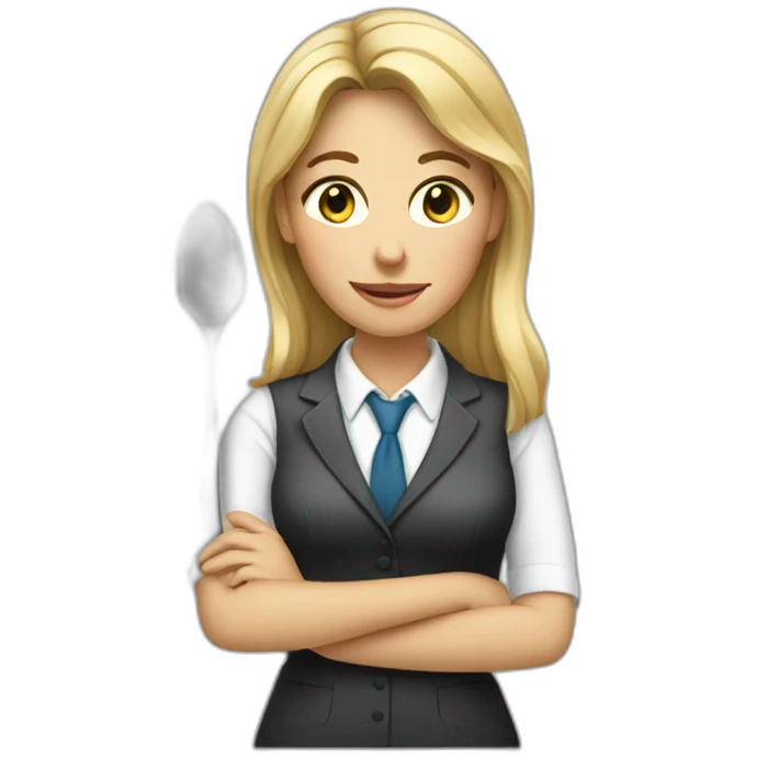 secretary with a spoon emoji