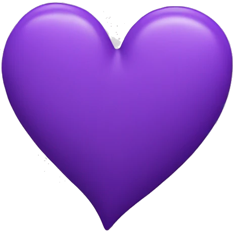Purple abstract heart emoji