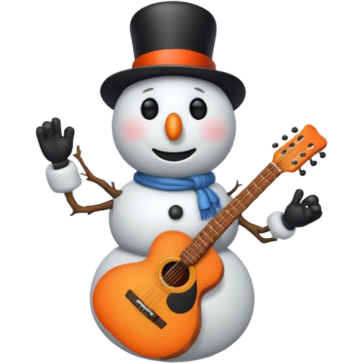 Snowman with Musical Instrument emoji