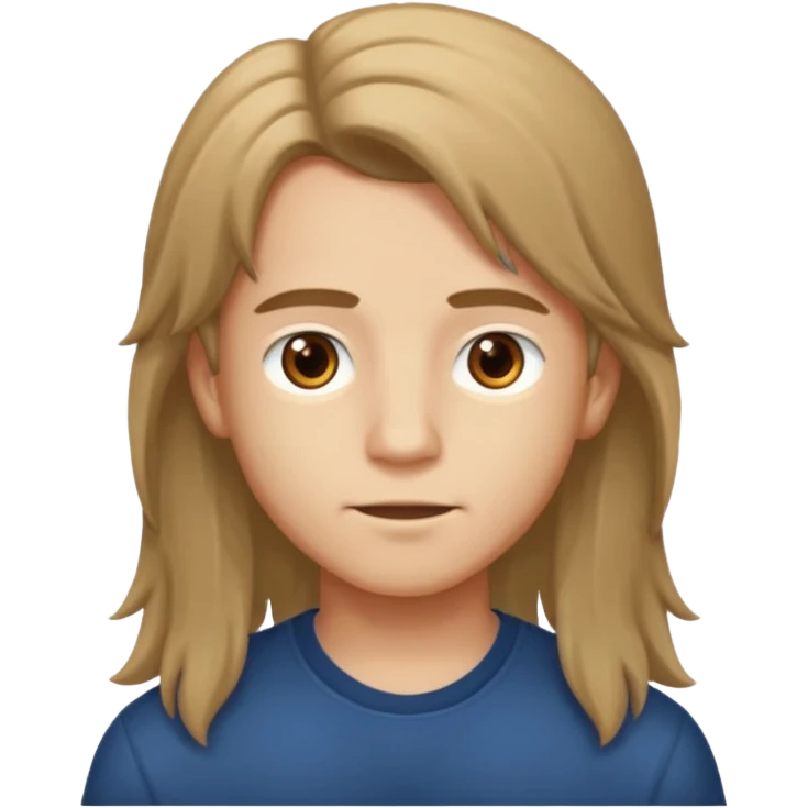 Niño con pelo largo emoji