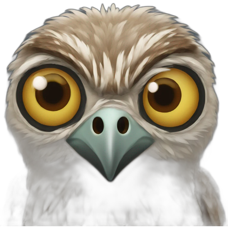 potoo bird with huge eyes emoji