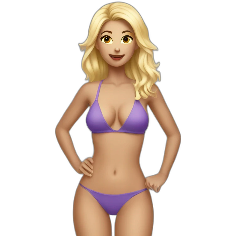 sexy blonde in swimsuit emoji