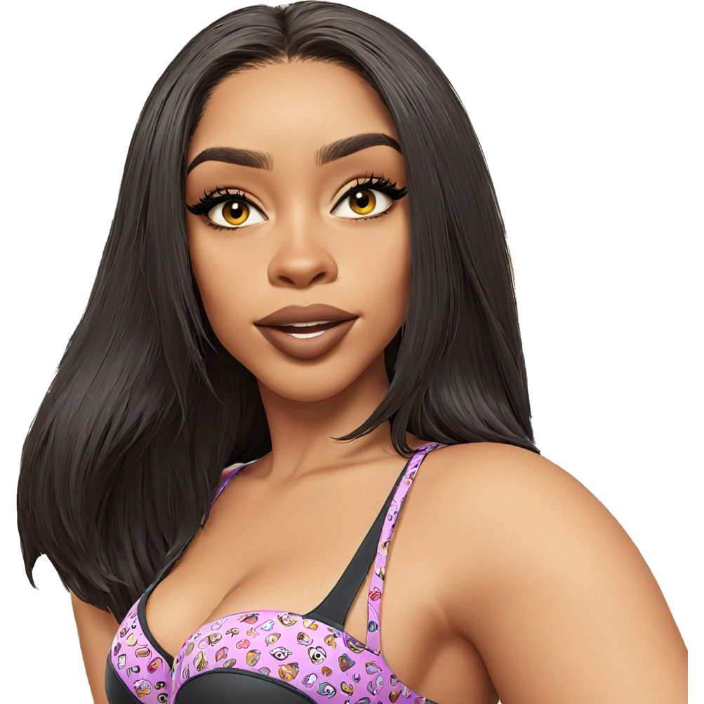 girl with car and bra emoji
