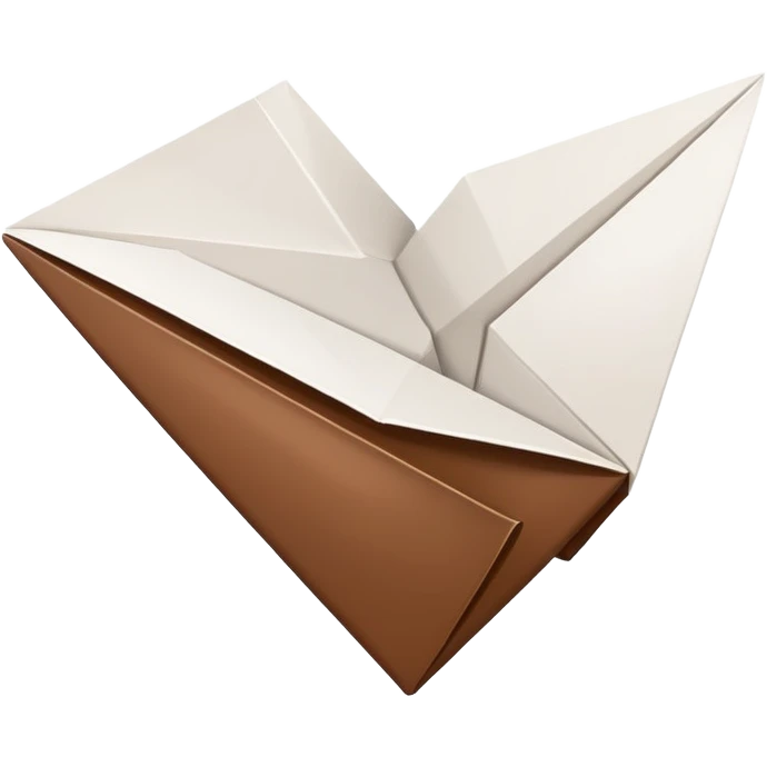 A brown heart and a white paper airplane next to it emoji