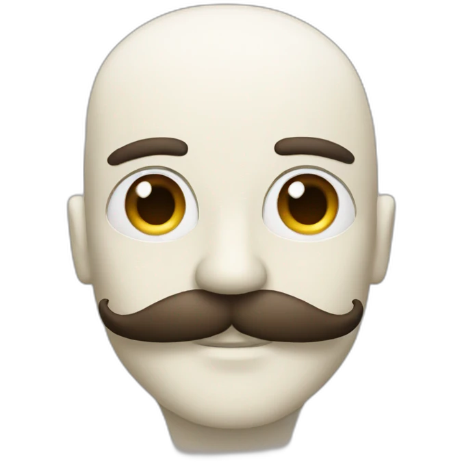 Just a mustache emoji