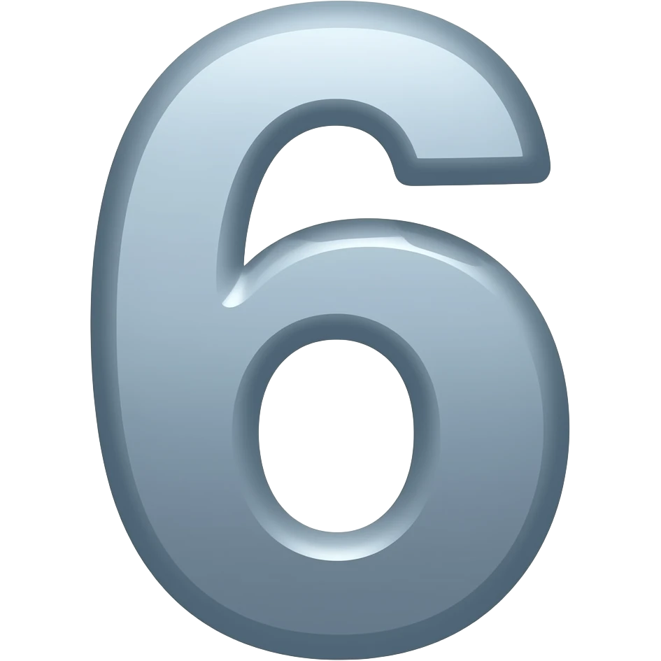 number 6 emoji