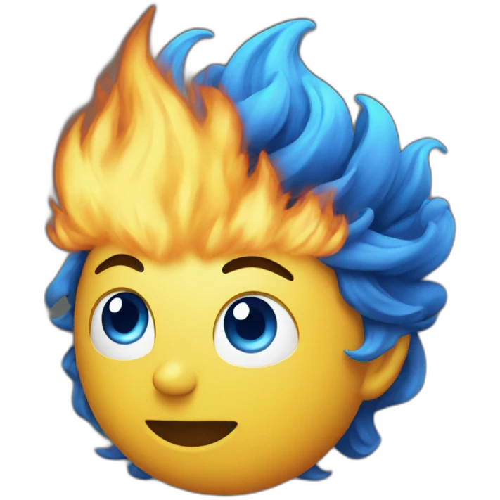 Blue fire emoji