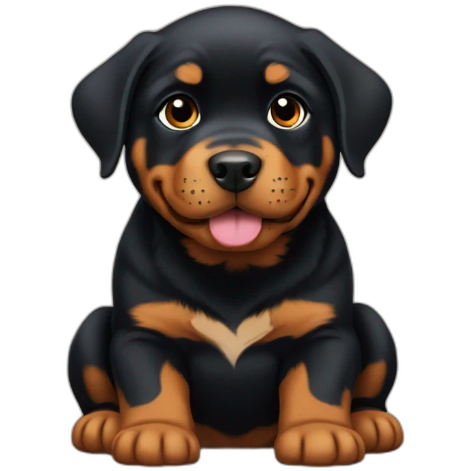 Rottweiler puppie emoji