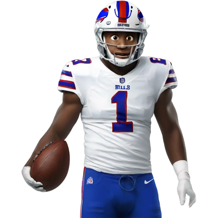 Josh Allen in a bills jersey emoji