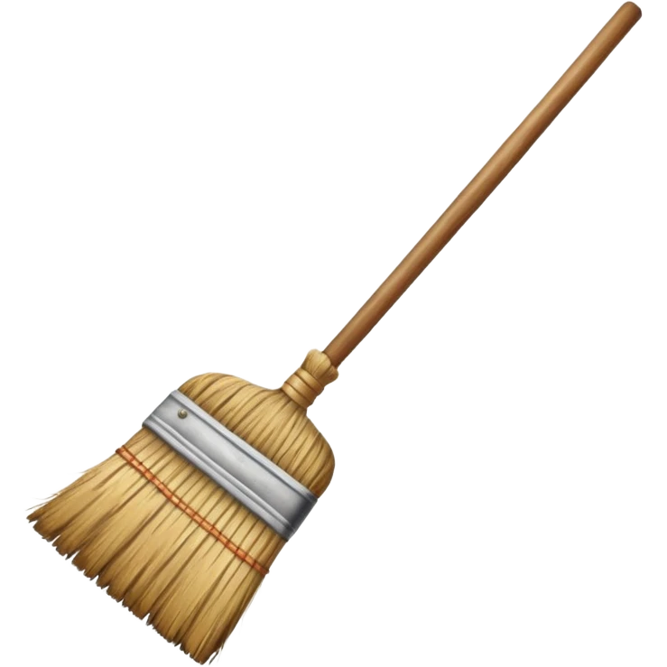 old style broom  emoji