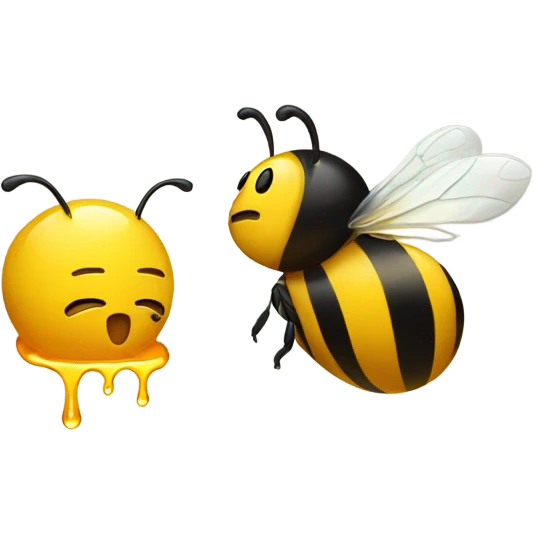 Bee and melting emoji  emoji