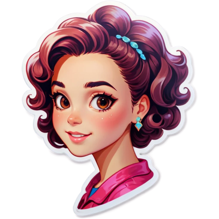 A girl with glasés and waivy hair   emoji