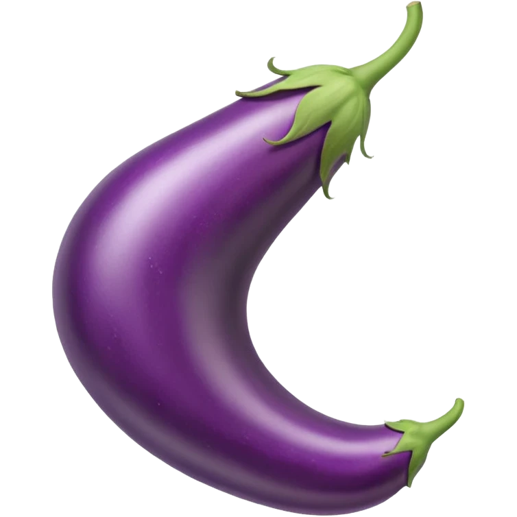 Long Eggplant with white stuff coming out of the tip emoji