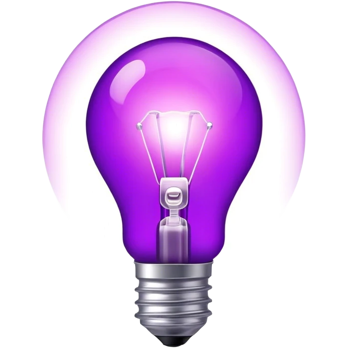 purple bulb glowing emoji