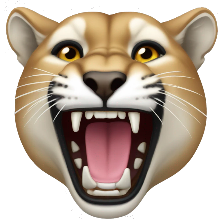 Cougar roaring emoji
