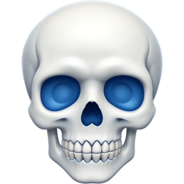 Skull blue emoji