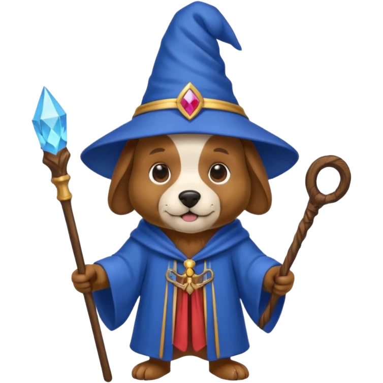 Dog wizard emoji