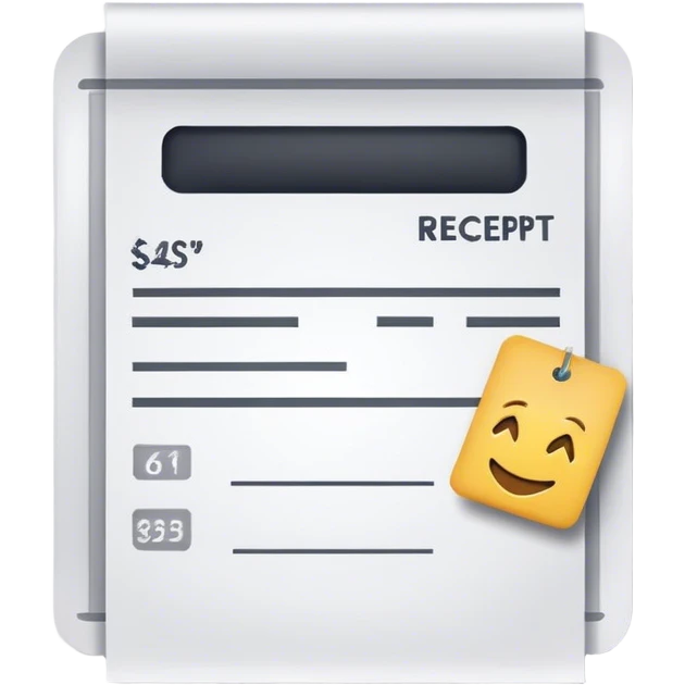 receipt  emoji