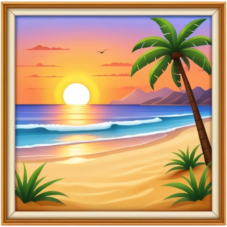 Sunset beach scene emoji