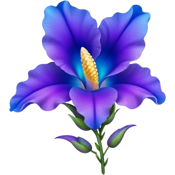 Realistic snapdragon, high definition, violet blue emoji