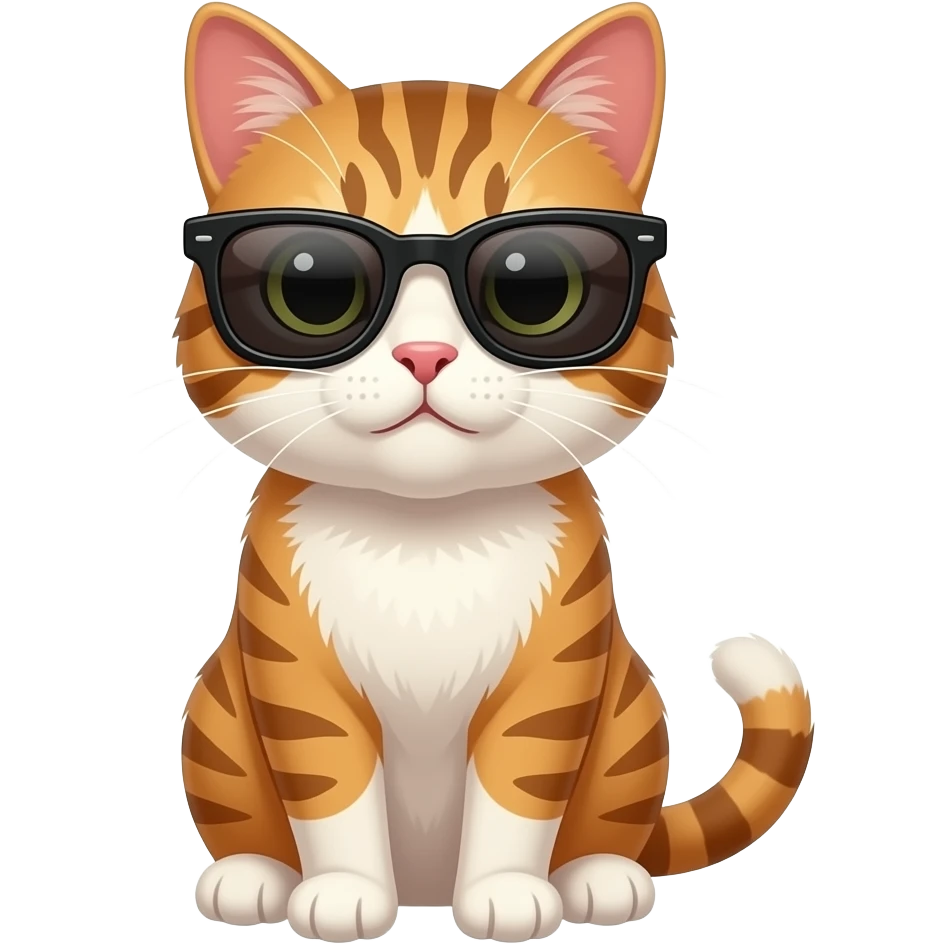 Cat wearing sunglasses emoji