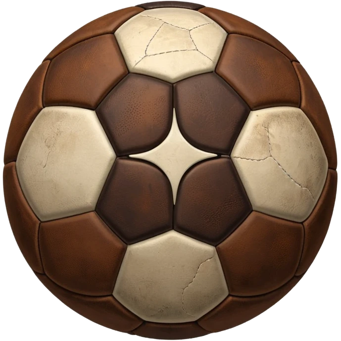 1800's brown old soccer ball emoji