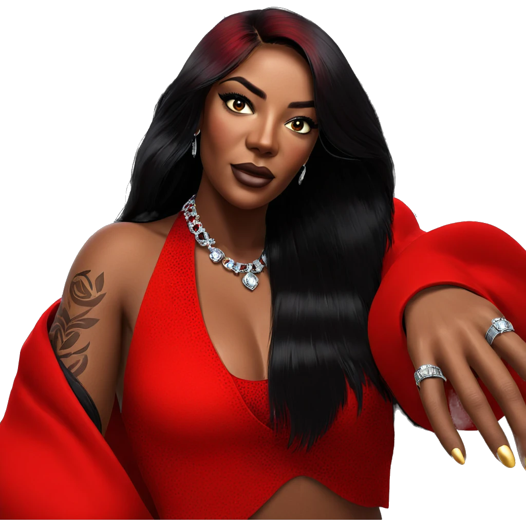 dark beauty with jewelry emoji