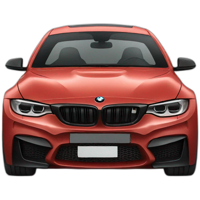 Bmw front look with red headlights  emoji