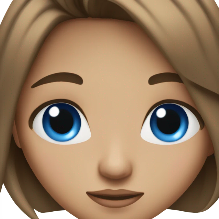 Brunnete with blue eyes  emoji