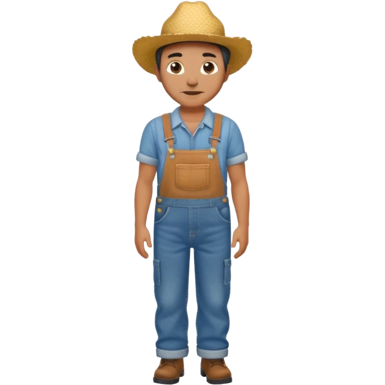 High resolution of  full body farmer emoji
