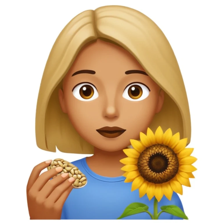 someone eating sunflower seeds  emoji