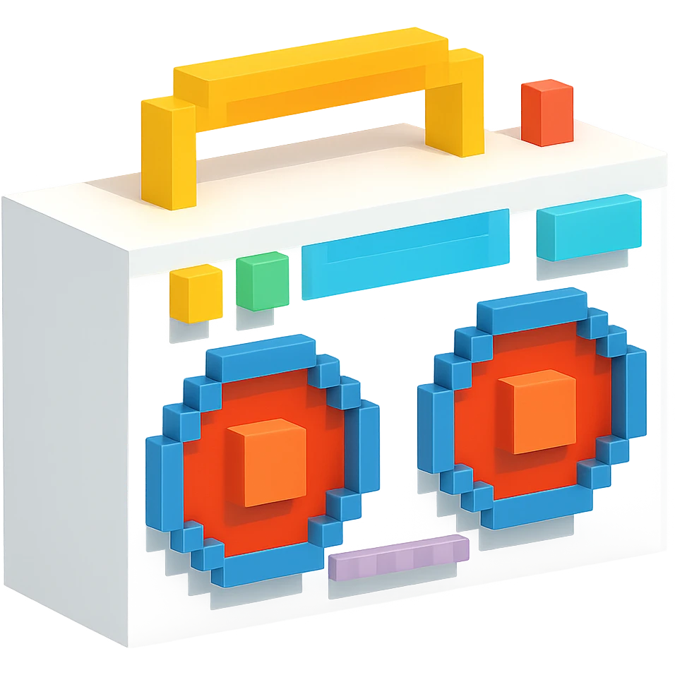 white boombox emoji