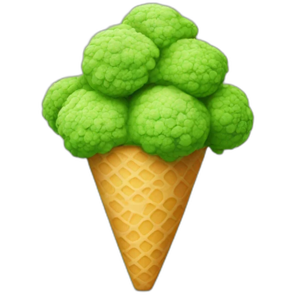 brocolli ice cream emoji
