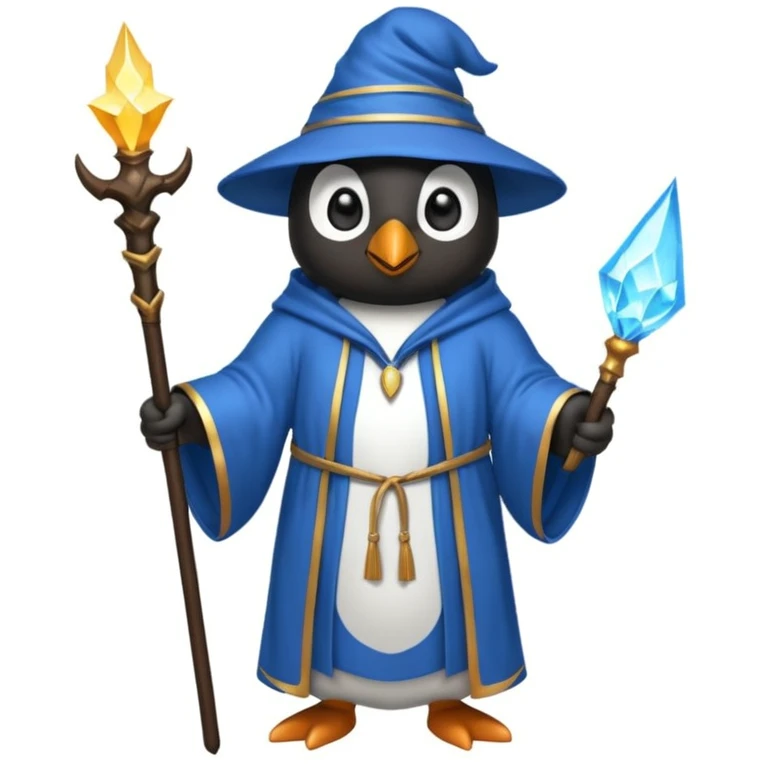 Penguin Wizard emoji