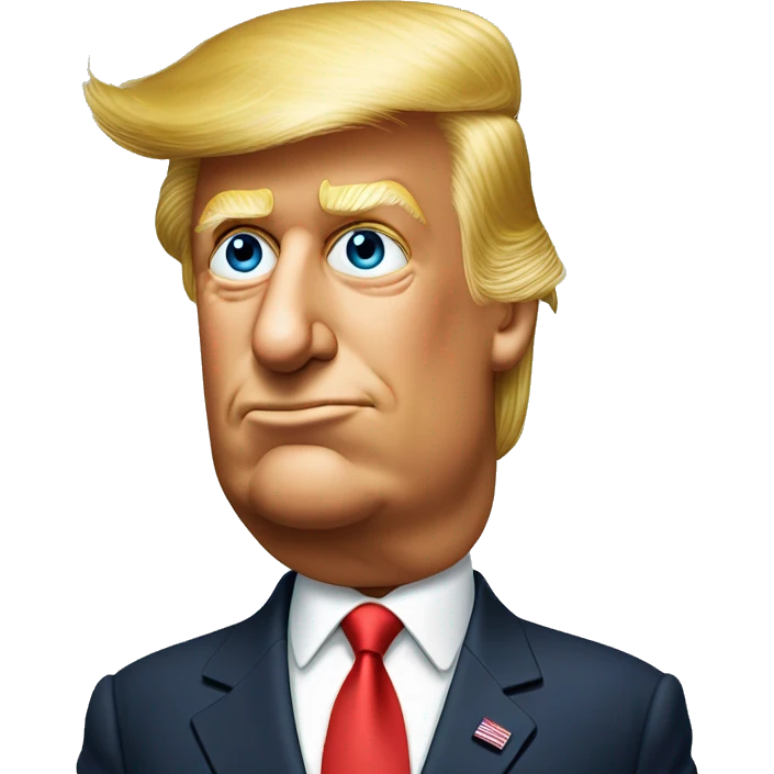President Donald trump winking his left eye  emoji