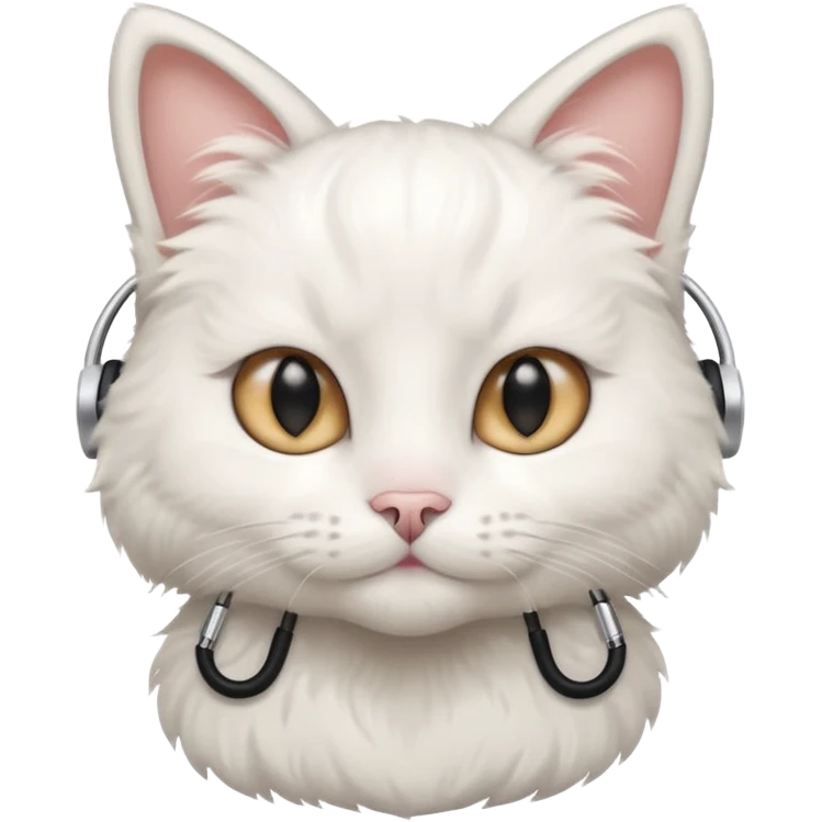 에어팟을 낀 고양이 emoji