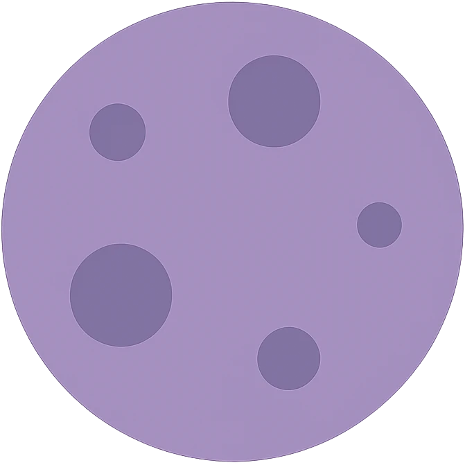 A dull purple moon emoji